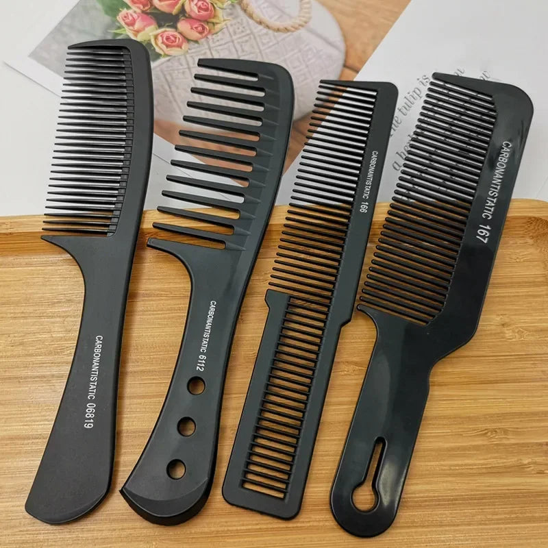 Povei Black Thickened Hair Cutting Comb - Professional Barber Styling Tool