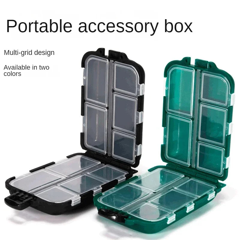 Povei 7-Day Grids Medicine Box & Small Items Storage Organizer