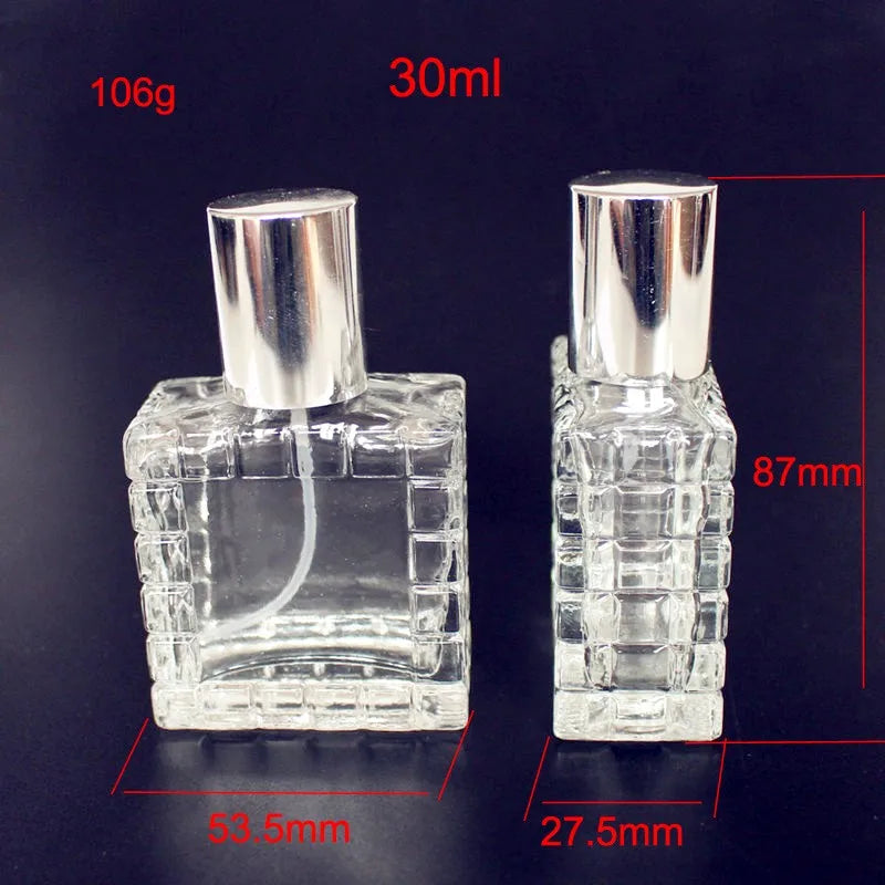 Povei 30ml Glass Perfume Spray Bottle Refillable Travel Parfum Atomizer