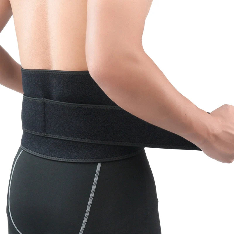 Povei Adjustable Lumbar Support Belt for Gym Workouts & Lower Back Pain Relief