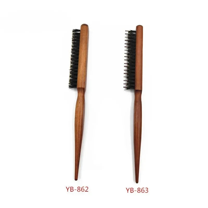 Povei Boar Bristle Back Hair Brush Comb Hairbrush Extension Professional Styling Tools