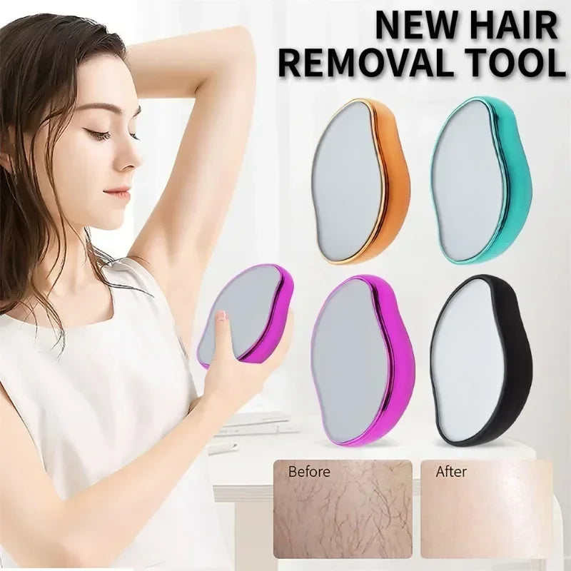 Povei Crystal Hair Removal Eraser: Painless Reusable Epilator for Body Hair Care