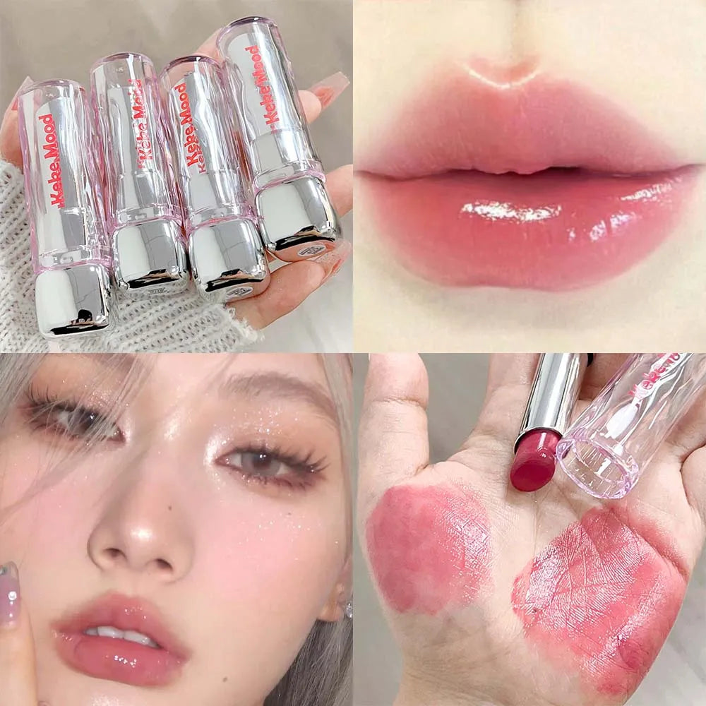 Povei Crystal Jelly Lipstick: Long-Lasting & Moisturizing Nude Lips Tint