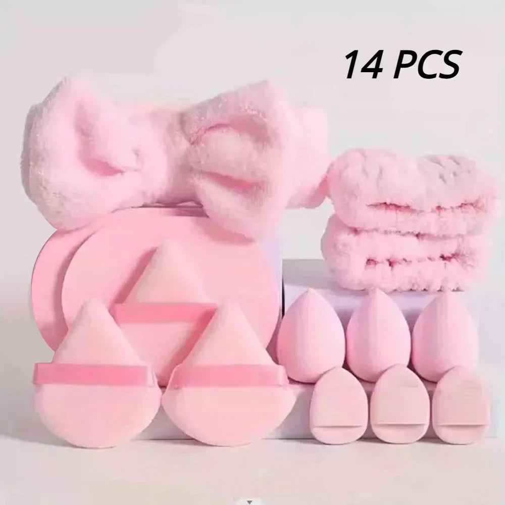 Povei Beauty Egg Makeup Sponges Set with Headband & Wristband