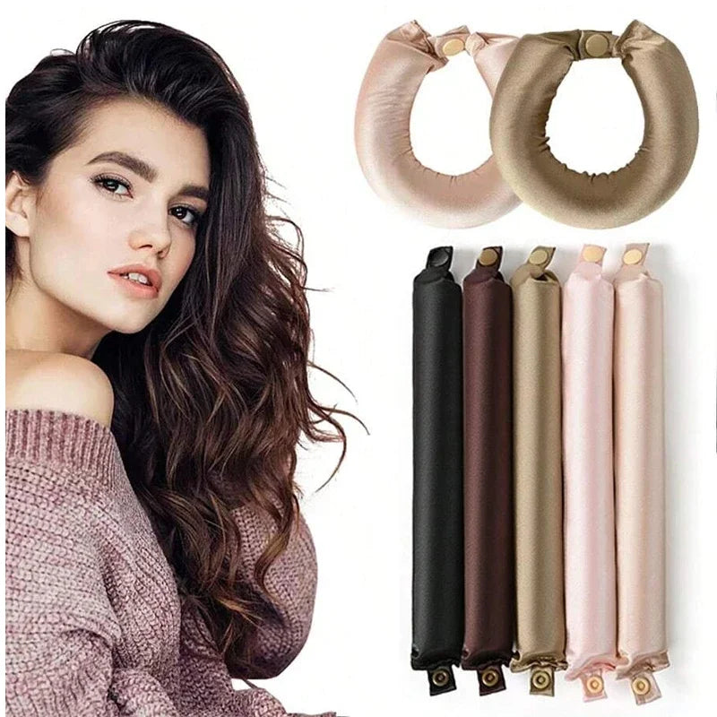 Povei Satin Curling Rod Headband for Heatless Soft Curls