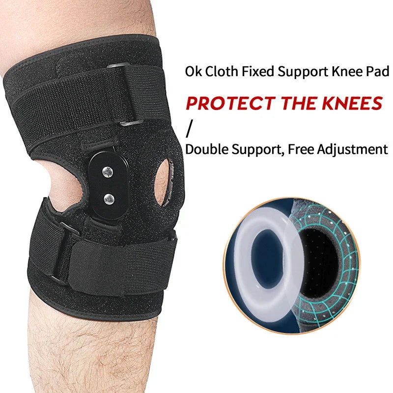 Povei Adjustable Hinged Knee Brace Support for Meniscus Tear and Pain Relief