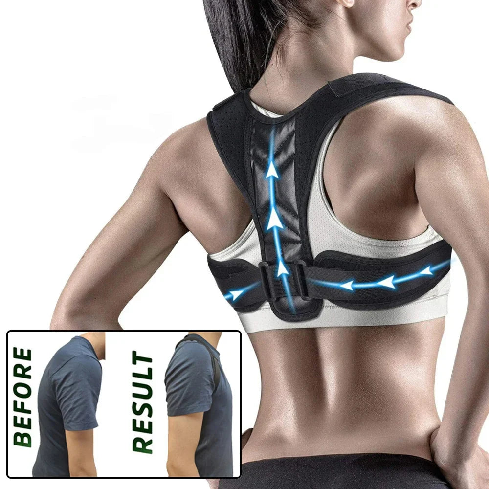 Povei Posture Corrector Back Shoulder Support Pain Relief Spine Protection for Men Women