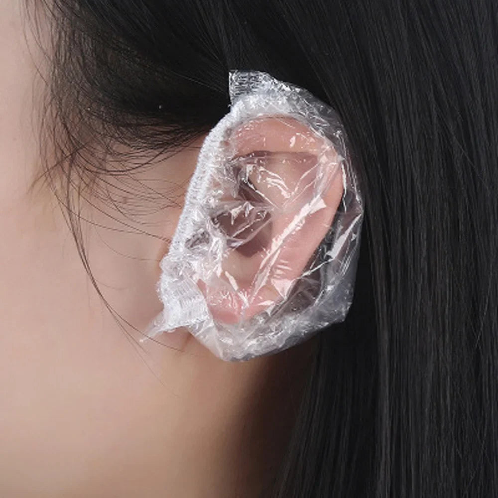 Povei Disposable Ear Cover Protector for Hair Dyeing Bath Hairdressing Tools