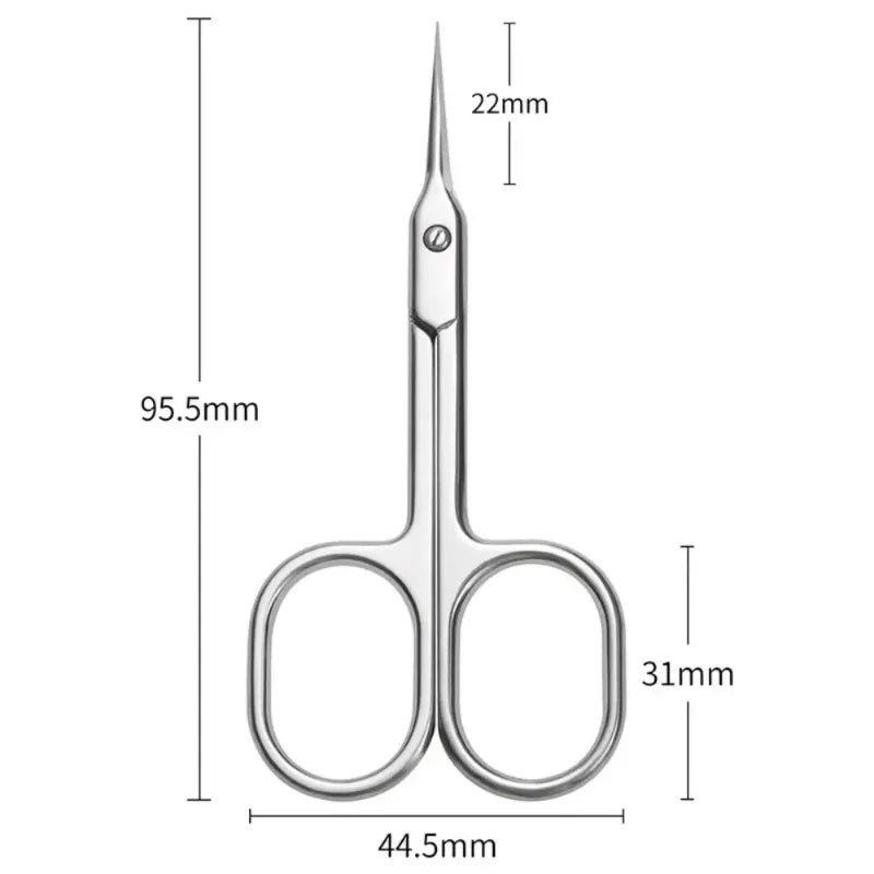 Povei Curved Stainless Steel Nail Cuticle Scissors for Manicure Pedicure Grooming