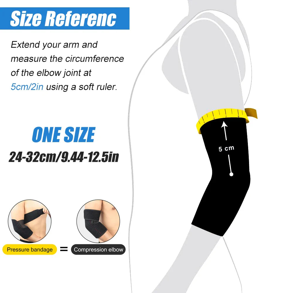 Povei Adjustable Elbow Brace Support Compression Sleeve for Joint Pain Relief