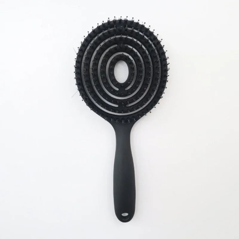 Povei Bristle Nylon Hair Massage Comb Detangling Brush Hairdressing Styling