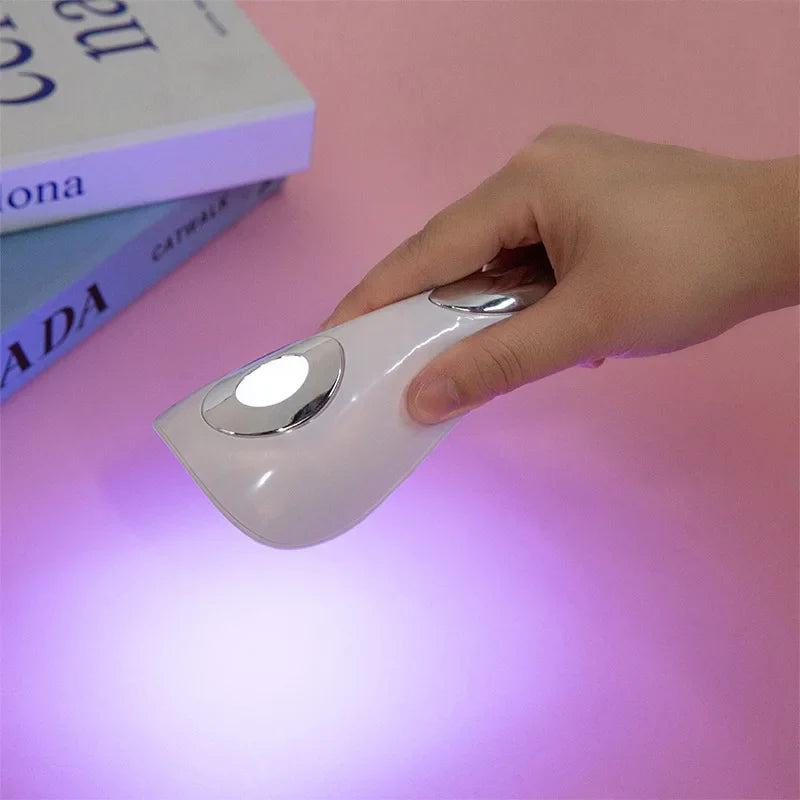 Povei Wireless Charging UV LED Nail Lamp: Portable Mini Nail Baking Lamp