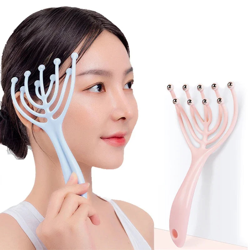 Povei Claws Head Massager Hand Held Scalp Massage Roller for Hair Growth