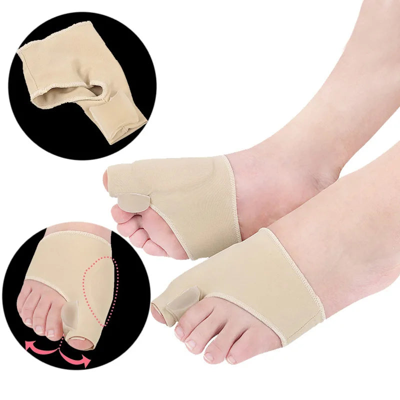 Povei Toe Separator Bunion Corrector Orthotics Pair for Hallux Valgus Alignment