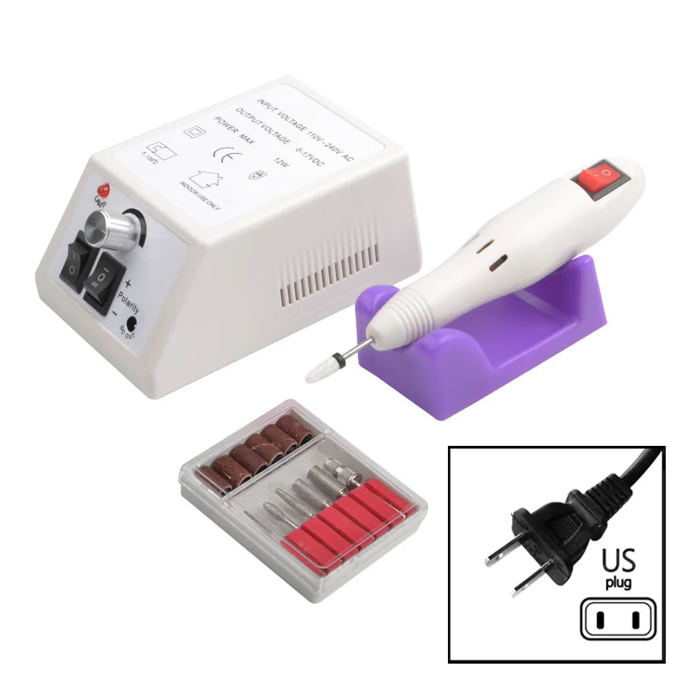 Povei Electric Nail Drill Machine 20,000 RPM Pink Manicure Pedicure Acrylic Tools