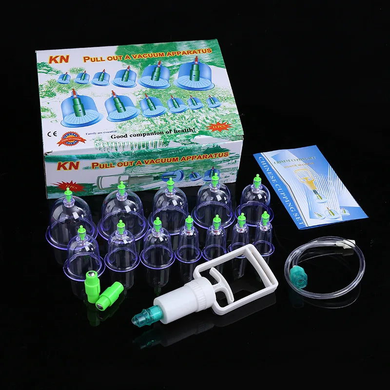 Povei Vacuum Cupping Massage Cans for Meridian Therapy Acupuncture Anti Cellulite