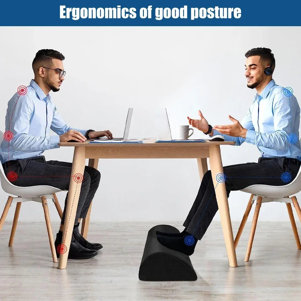 Povei Foot Rest: Ergonomic Under Desk Foot Stool for Work, Office, Car, Home