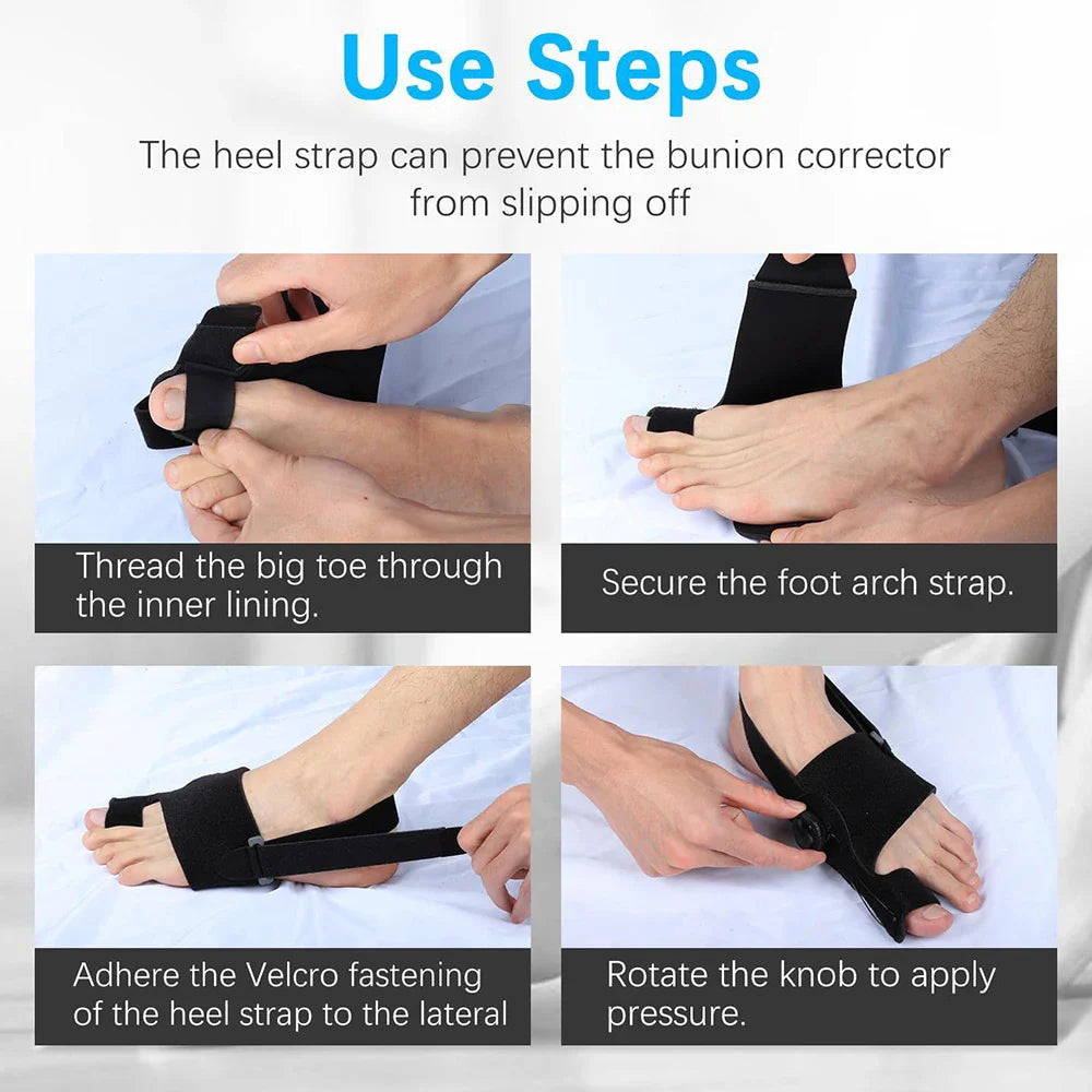 Povei Hallux Valgus Big Toe Corrector Orthopedic Bunion Splint Foot Pain Relief