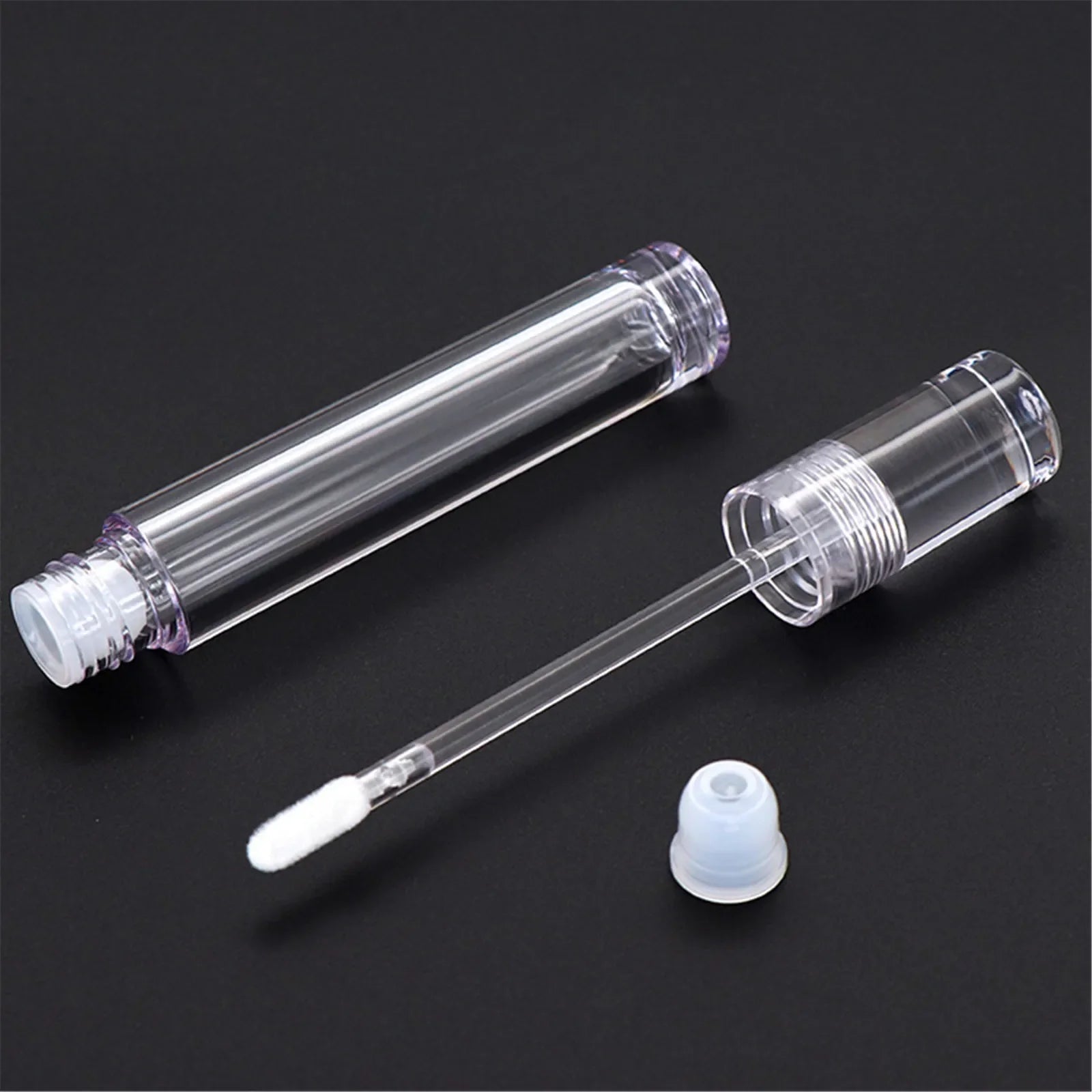 Povei 7.8ml Clear Lipstick Lip Glaze Gloss Container Mascara Eyeliner Cosmetics Pack