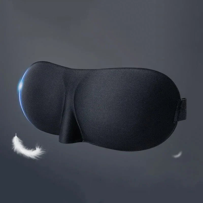 Povei Soft Eye Mask: Portable Travel Sleep Rest Aid and Eye Massage Blindfold