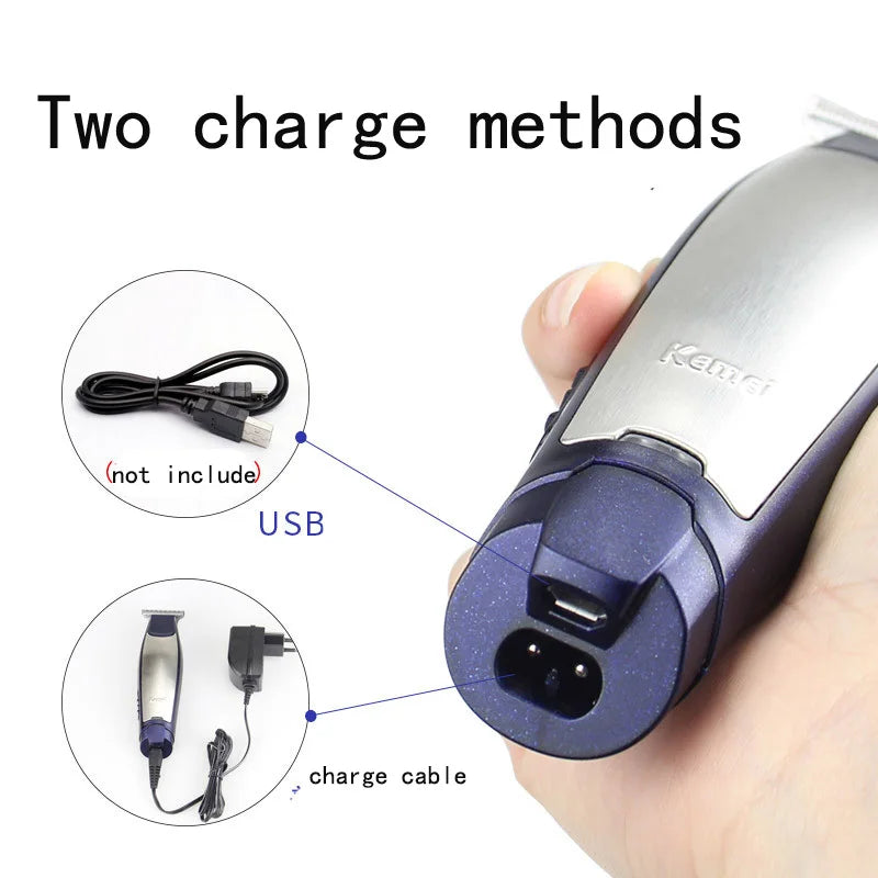 Povei KM-5021 Rechargeable Hair Clipper Baldheaded Trimmer 0mm Haircut Machine