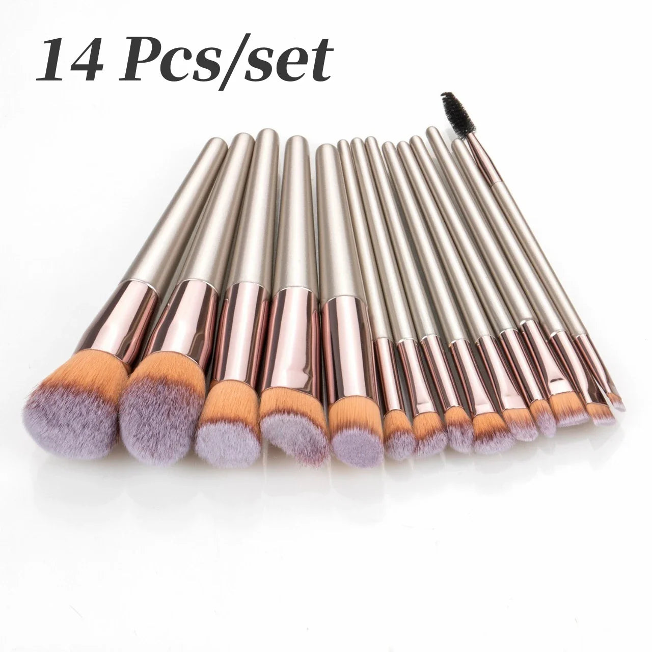 Povei 10/14Pcs Makeup Brush Set for Flawless Beauty Looks