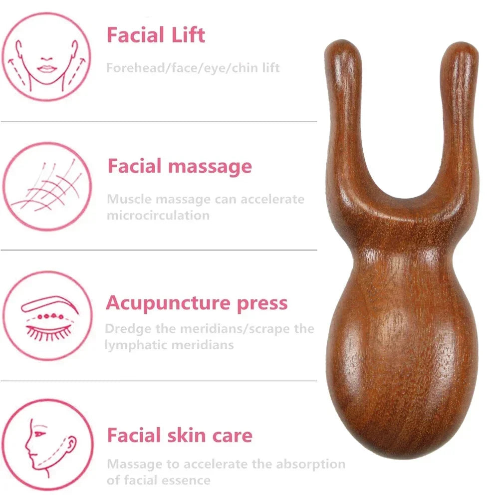 Povei Nose Shaping Clip - Wooden Nose Shaper & Facial Massage Beauty Tool