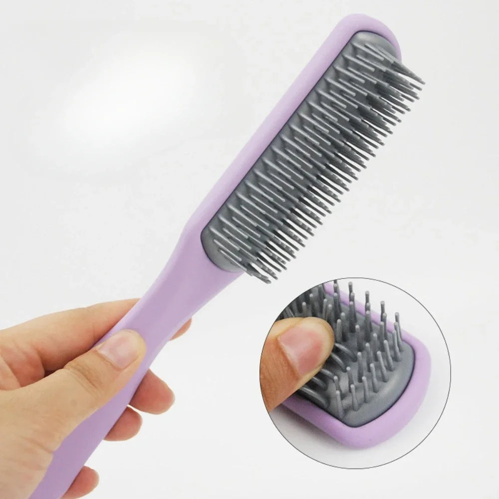 Povei Long Scalp Massage Comb Detangling Hair Brush Anti Static Wet Curly Hair Brush