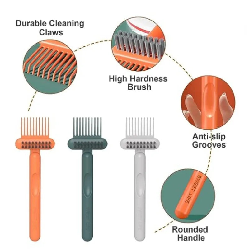 Povei Comb Cleaning Brush: Hairbrush Cleaner Rake for Home & Salon Use