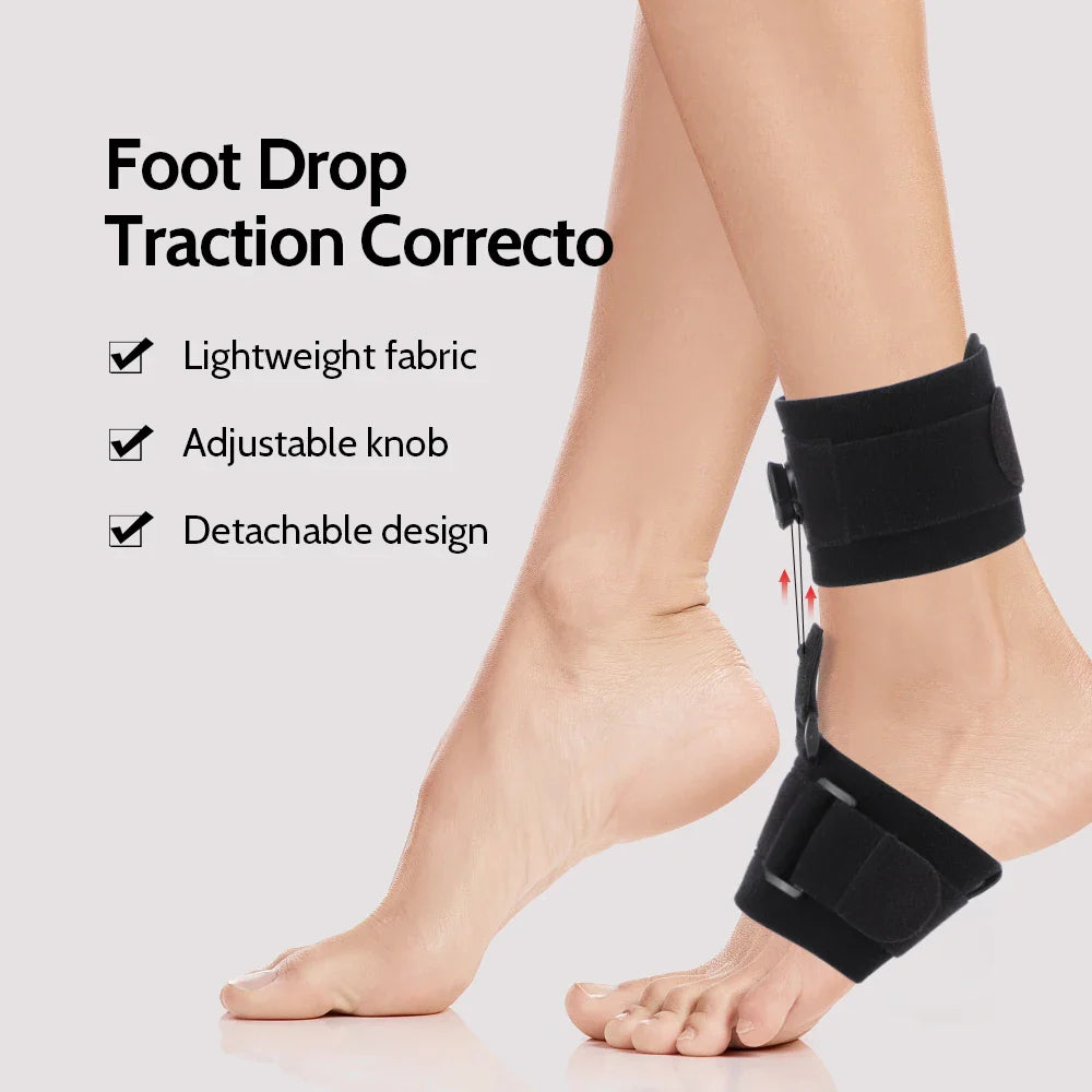 Povei Adjustable Foot Drop Corrector & Ankle Brace for Improved Gait