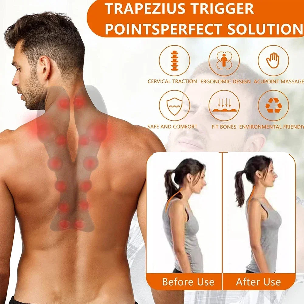 Povei Neck and Shoulder Relaxer with Back Massage Point