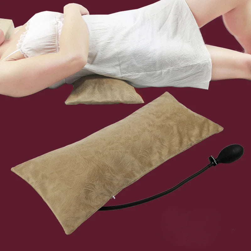 Povei Air Inflatable Lumbar Support Pillow for Lower Back Pain Relief