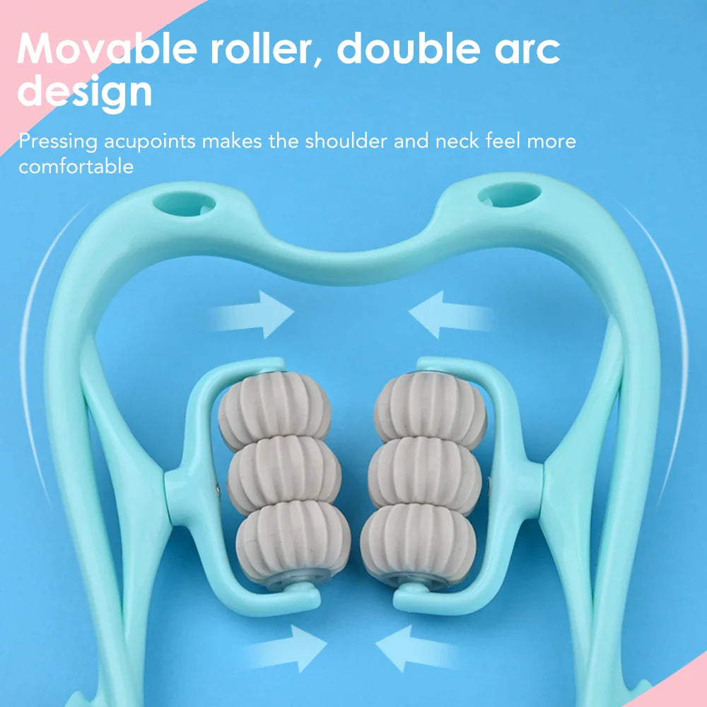 Povei 6-Wheel Neck Massager Roller for Relaxation and Pain Relief