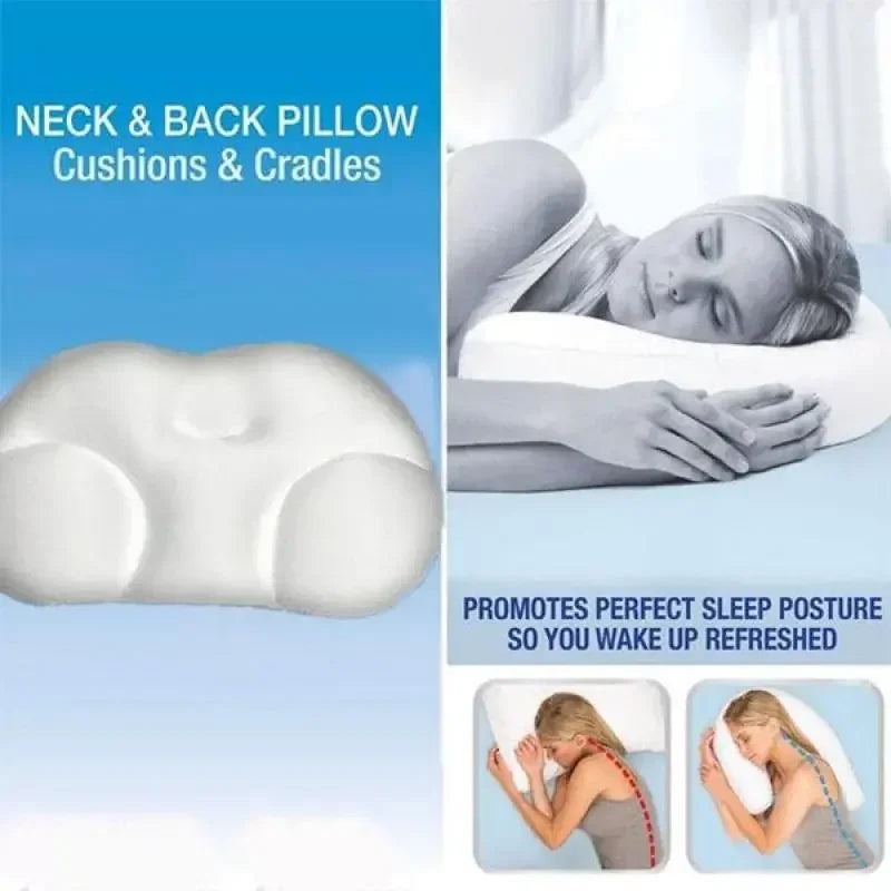 Povei Memory Foam Neck Pillow Massager for Sleep Health & Comfort