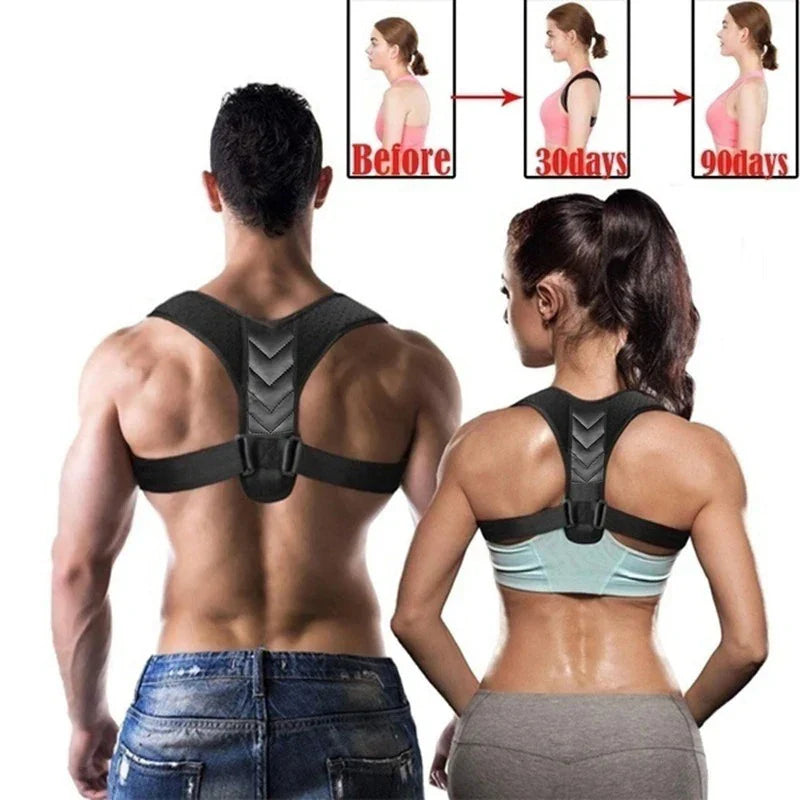 Povei Posture Corrector for Men and Women - Back Brace Lumbar Support