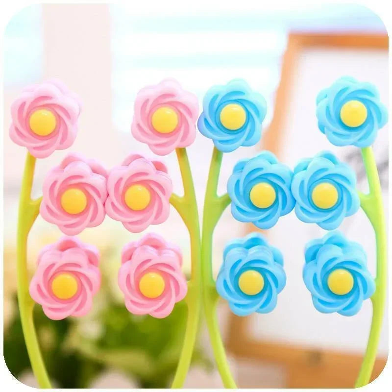 Povei Flower Facial Massager Roller for Anti Wrinkle Face-Lift and Relaxation