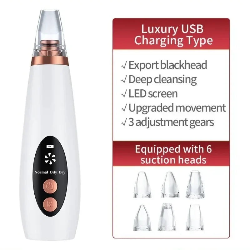 Povei Electric Blackhead Remover Vacuum for Pore Cleaning and Acne Treatment