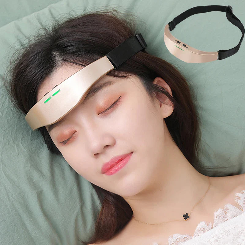 Povei Electric Head Massager Brain Stimulator Migraine Relief Therapy Machine