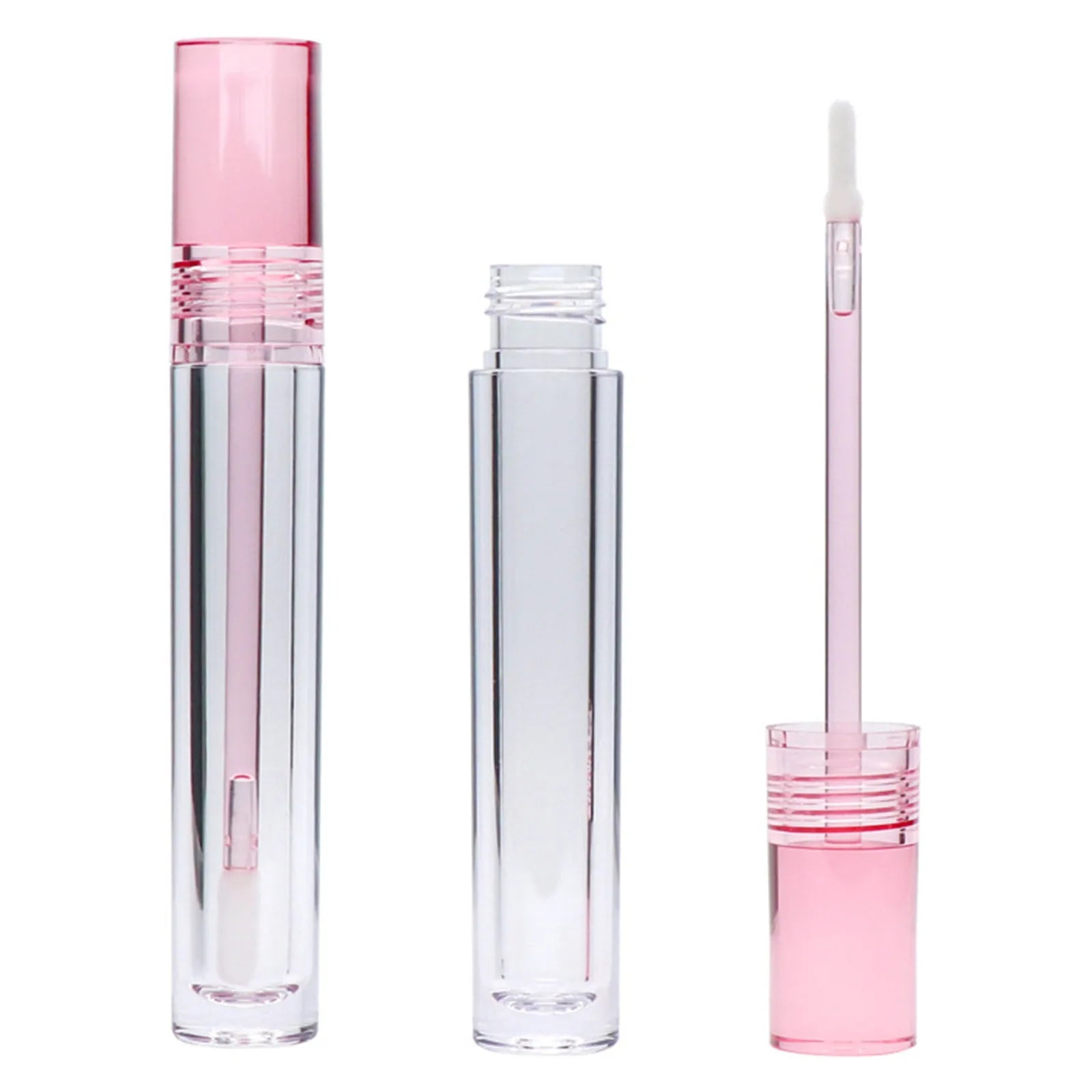 Povei 7.8ml Clear Lipstick Lip Glaze Gloss Container Mascara Eyeliner Cosmetics Pack