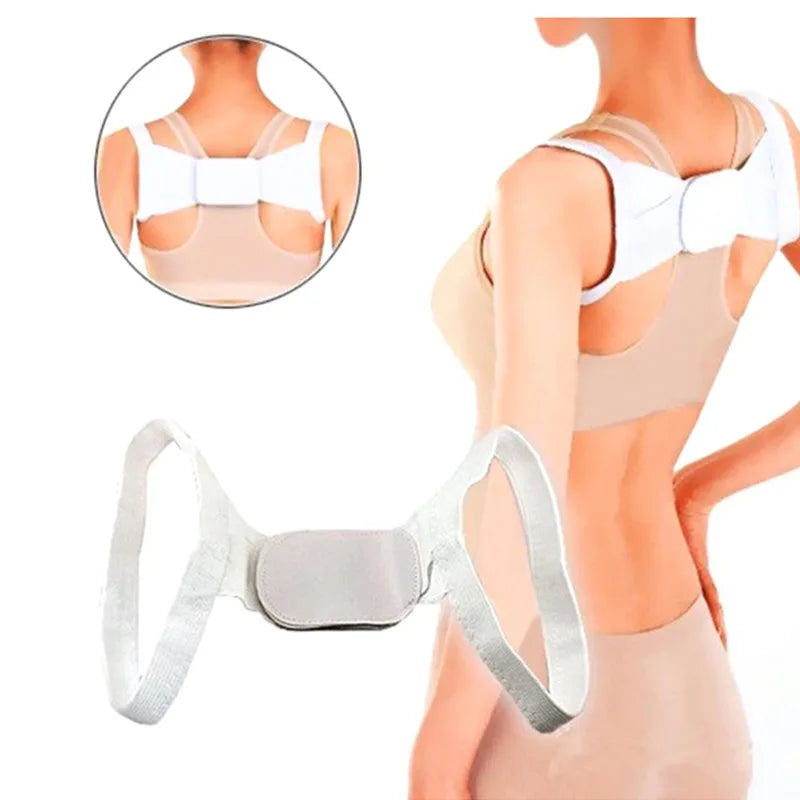 Povei Clavicle Posture Corrector Upper Back Brace Lumbar Support Correction