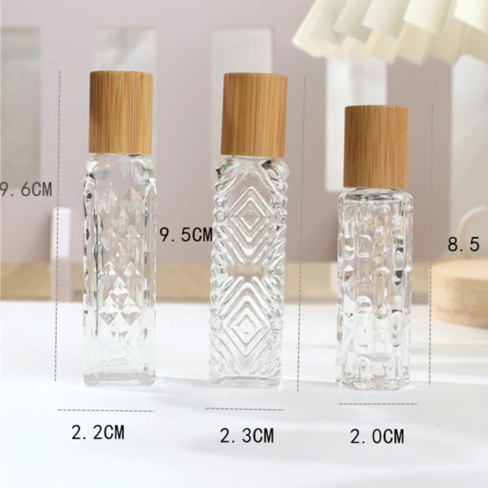 Povei 10ml 12ml Roller Bottles Essential Oil Perfume Vials Clear Glass Bottles