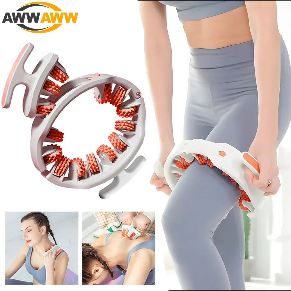 Povei Leg Massager with 14 Wheels for Full-body Muscle Massage