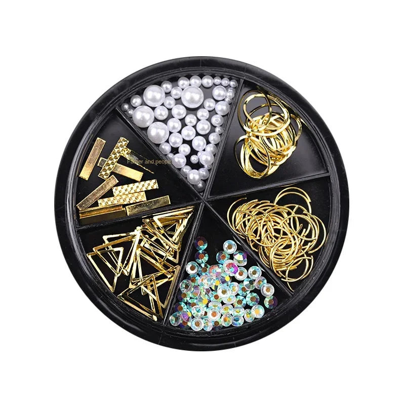 Povei Butterfly Alloy Rhinestone Nail Art Decoration Kit