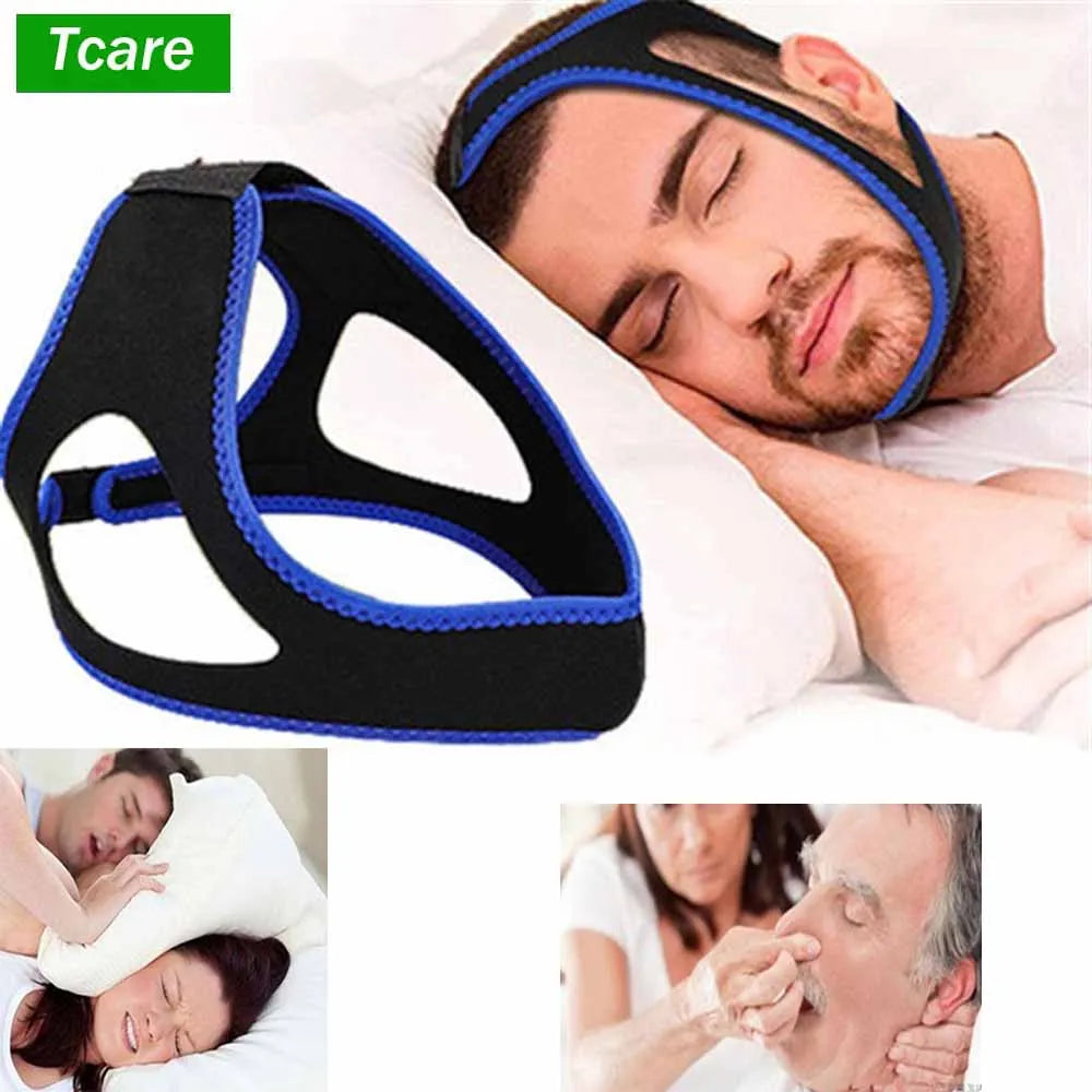 Povei Anti Snore Chin Strap | Sleep Aid for Night Time | Unisex Snore Belt