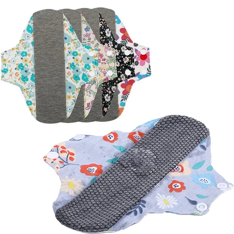 Povei Cotton Reusable Menstrual Pads 18x18cm Colored Washable Nursing Cloth Sanitary Napkin