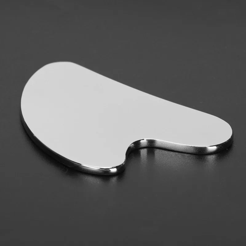 Povei Stainless Steel Gua Sha Massage Tool for Natural Facial Massage