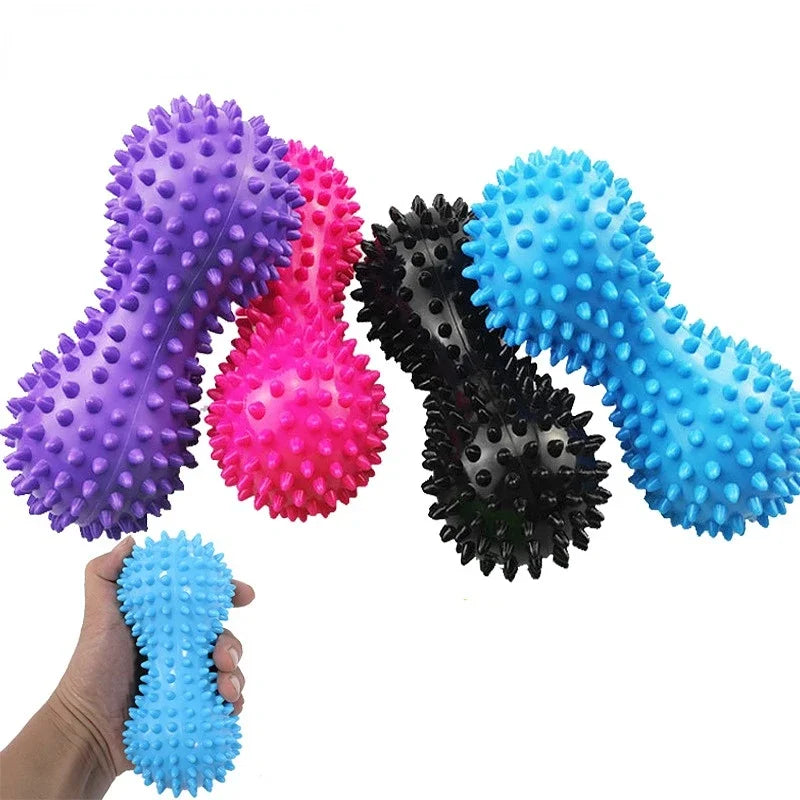 Povei Peanut Roller Lacrosse Spiky Ball Set for Pain Relief