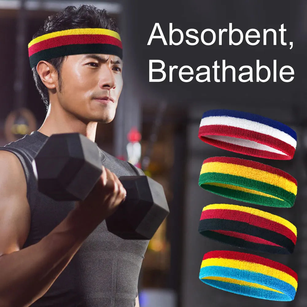 Povei Elastic Sport Headband for Basketball Running Boxing