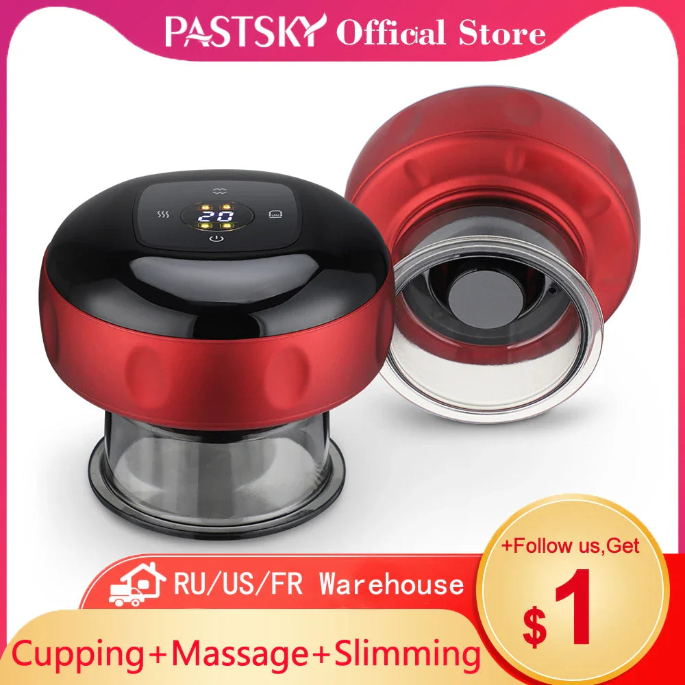 Povei Electric Body Fat Reducing Massager Gua Sha Cupping Anticellulite Scraper