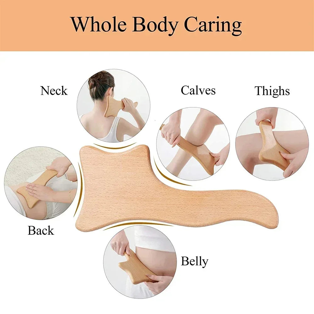 Povei Wood Therapy Lymphatic Drainage Massager for Muscle Release & Body Contouring